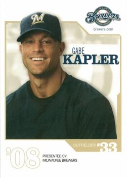 2008 Milwaukee Brewers Police #NNO Gabe Kapler Front