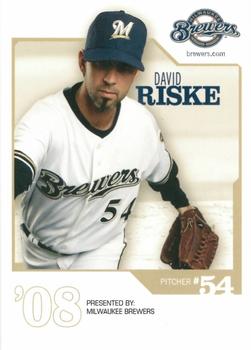 2008 Milwaukee Brewers Police #NNO Dave Riske Front