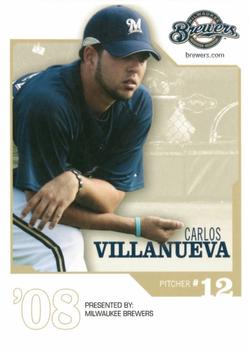 2008 Milwaukee Brewers Police #NNO Carlos Villanueva Front