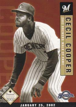 2002 Milwaukee Brewers Diamond Celebration #NNO Cecil Cooper Front
