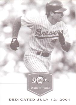 2001 Norstan Milwaukee Brewers Walk of Fame #NNO Paul Molitor Back