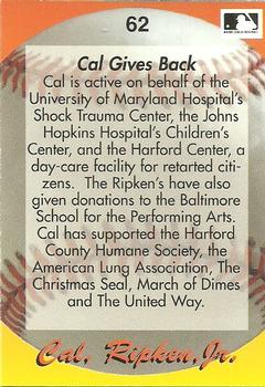 1995 Star Cal Ripken, Jr. 80 (Unlicensed) #62 Cal Ripken Jr. Back