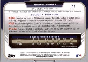 2015 Bowman Draft #62 Trevor Megill Back