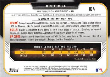2015 Bowman Draft #164 Josh Bell Back