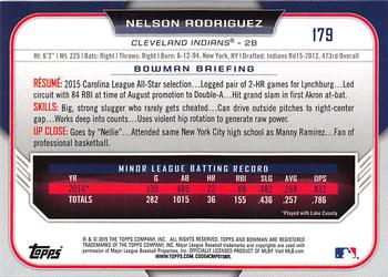 2015 Bowman Draft #179 Nelson Rodriguez Back