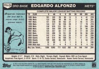 2015 Topps Archives - Fan Favorites Autographs #FFA-EA Edgardo Alfonzo Back