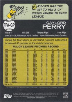 2015 Topps Archives - Fan Favorites Autographs #FFA-GP Gaylord Perry Back