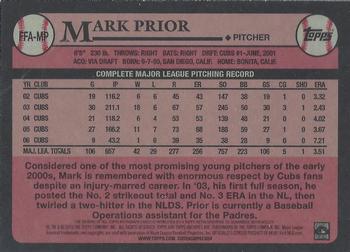 2015 Topps Archives - Fan Favorites Autographs #FFA-MP Mark Prior Back