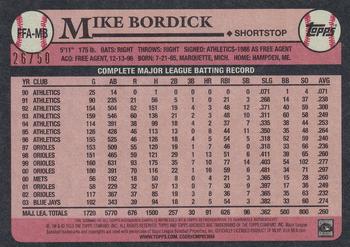 2015 Topps Archives - Fan Favorites Autographs Gold #FFA-MB Mike Bordick Back