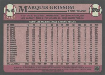 2015 Topps Archives - Fan Favorites Autographs Gold #FFA-MG Marquis Grissom Back