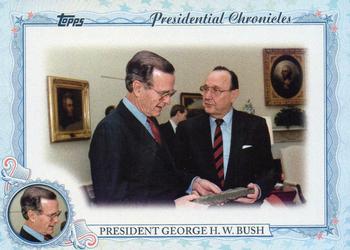 2015 Topps Archives - Presidential Chronicles #PC-GHW George H. W. Bush Front