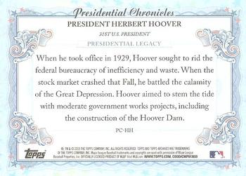 2015 Topps Archives - Presidential Chronicles #PC-HH Herbert Hoover Back