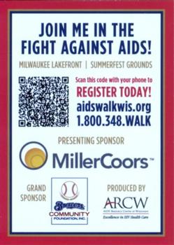 2012 ARCW AIDS Walk Wisconsin #NNO Ryan Braun Back