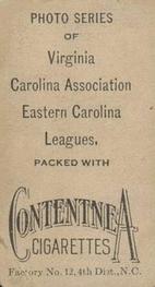 1910 Contentnea Photo Series (T209) #NNO Herbert Martin Back