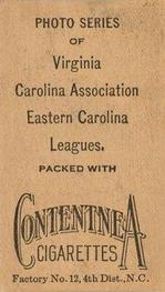 1910 Contentnea Photo Series (T209) #NNO John Sexton Back