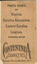 1910 Contentnea Photo Series (T209) #NNO Johnson Back
