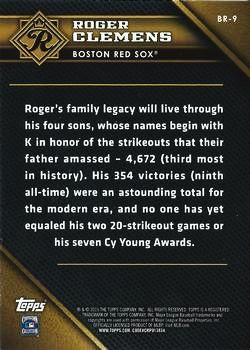 2015 Topps - Baseball Royalty #BR-9 Roger Clemens Back