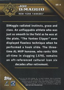 2015 Topps - Baseball Royalty Gold #BR-4 Joe DiMaggio Back