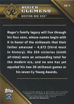 2015 Topps - Baseball Royalty Gold #BR-9 Roger Clemens Back