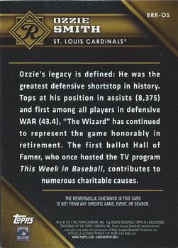 2015 Topps - Baseball Royalty Relics #BRR-OS Ozzie Smith Back