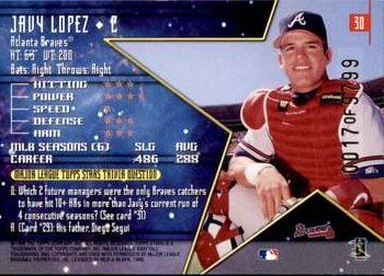 1998 Topps Stars - Bronze #30 Javy Lopez Back