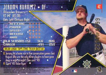 1998 Topps Stars - Bronze #42 Jeromy Burnitz Back