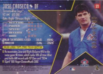 1998 Topps Stars - Bronze #89 Jose Canseco Back