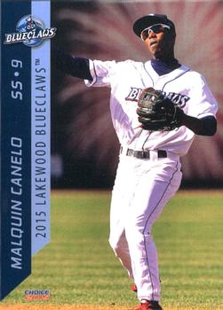 2015 Choice Lakewood BlueClaws #2 Malquin Canelo Front