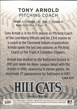 2015 Choice Lynchburg Hillcats #29 Tony Arnold Back