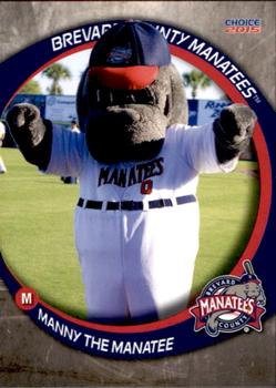 2015 Choice Brevard County Manatees #33 Manny the Manatee Front