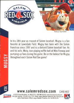 2015 Choice Salem Red Sox #32 Mugsy Back