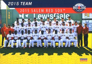 2015 Choice Salem Red Sox #34 Team Photo Front