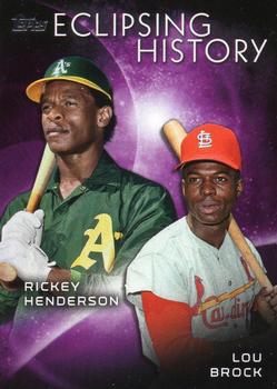 2015 Topps - Eclipsing History #EH-1 Lou Brock / Rickey Henderson Front