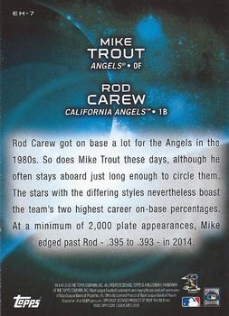 2015 Topps - Eclipsing History #EH-7 Rod Carew / Mike Trout Back