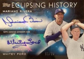 2015 Topps - Eclipsing History Dual Autographs #EHA-RF Mariano Rivera / Whitey Ford Front
