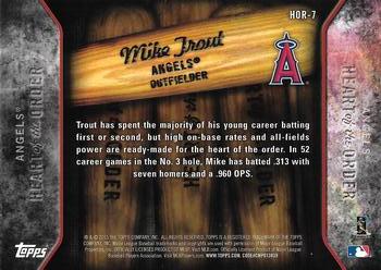 2015 Topps - Heart of the Order #HOR-7 Mike Trout Back