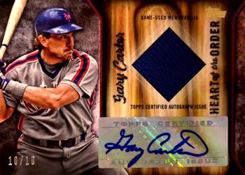 2015 Topps - Heart of the Order Autographs Relics #HOAR-GC Gary Carter Front