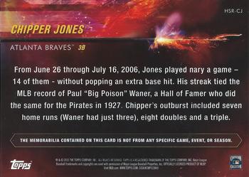 2015 Topps - Hot Streak Relics #HSR-CJ Chipper Jones Back