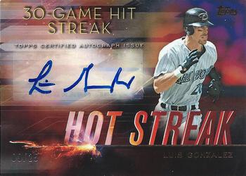 2015 Topps - Hot Streak Autographs #HSA-LG Luis Gonzalez Front