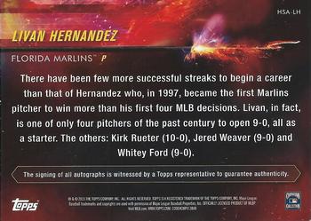 2015 Topps - Hot Streak Autographs #HSA-LH Livan Hernandez Back