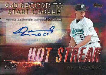 2015 Topps - Hot Streak Autographs #HSA-LH Livan Hernandez Front
