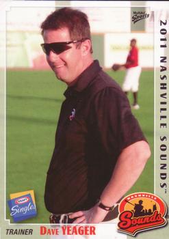 2011 MultiAd Nashville Sounds #4 Dave Yeager Front