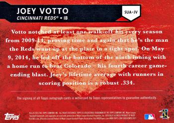 2015 Topps - Stepping Up Autographs #SUA-JV Joey Votto Back