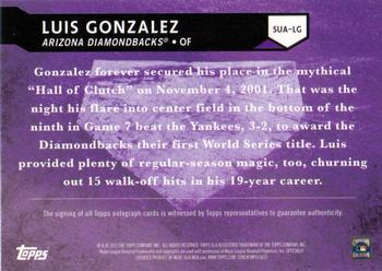 2015 Topps - Stepping Up Autographs #SUA-LG Luis Gonzalez Back