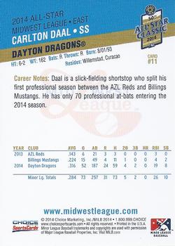 2014 Choice Midwest League All-Star #11 Calten Daal Back