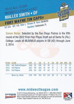 2014 Choice Midwest League All-Star #14 Mallex Smith Back