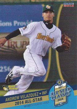 2014 Choice Midwest League All-Star #29 Andrew Velazquez Front