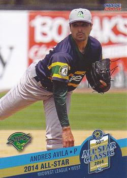 2014 Choice Midwest League All-Star #35 Andres Avila Front