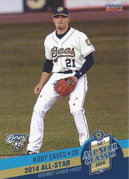 2014 Choice Midwest League All-Star #37 Kody Eaves Front