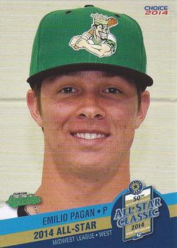 2014 Choice Midwest League All-Star #45 Emilio Pagan Front